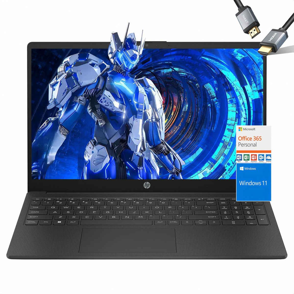 HP 15 inch Laptop 2024 School Laptop Windows 11 - Intel Core Processor Beat i7-10510Y - Computadoras Laptop en oferta - Wi-Fi 6 - Long Battery Life - HDMI Cable (16GB RAM |128GB UFS SSD)