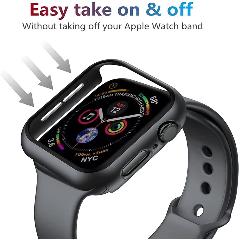 Apple Watch Screen Protector Case with Tempered Glass